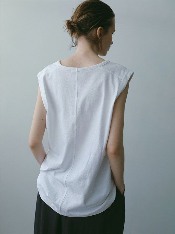 ヘンプコットンスリーブレスプルオーバー - WHITE