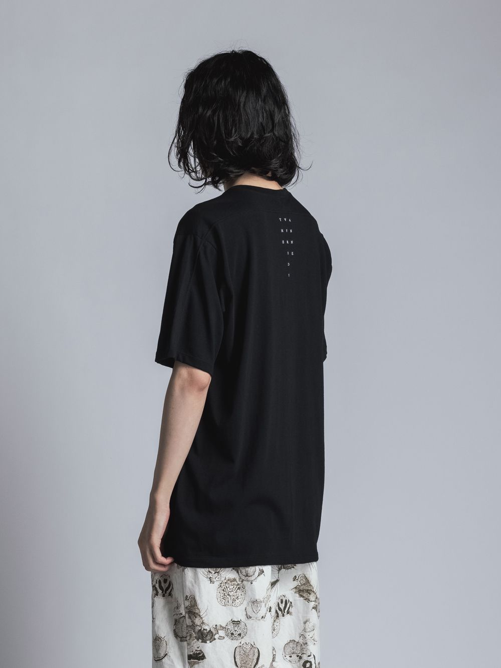 ソフト天竺  スムースカットソー - BLACK