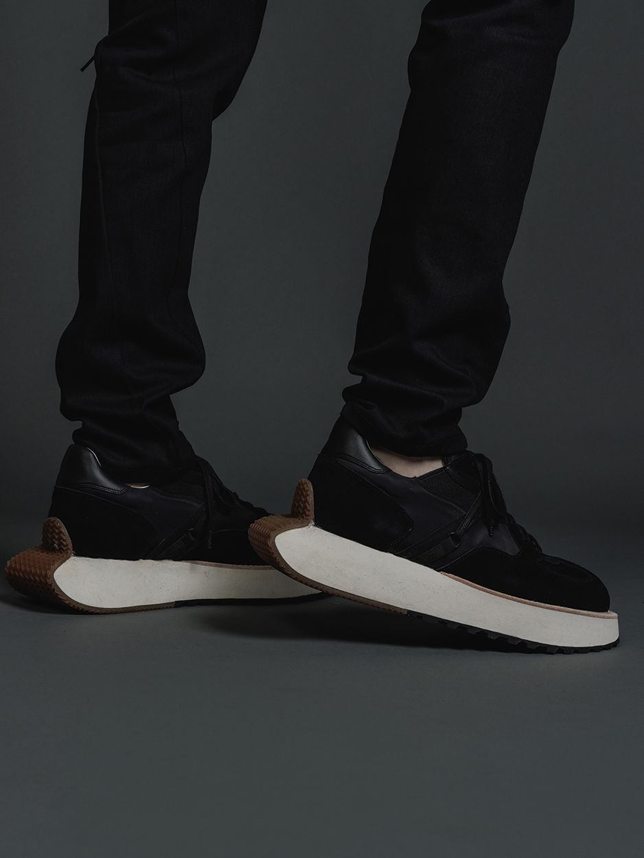 レースアップ スニーカー - lace-up sneakers - BLACK