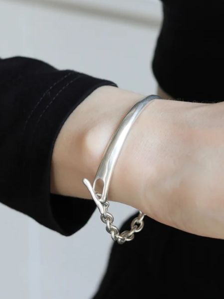 カフチェーンブレスレット シンプル デザイン ユニセックス アクセサリー