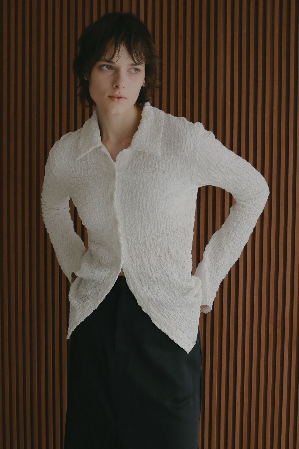 レースシャツトップス | LACE SHIRTS TOPS (WHITE)
