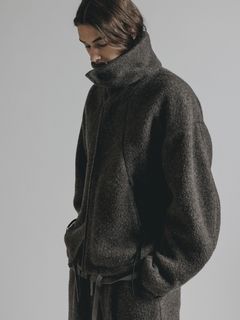 ウールパイル ハイネックジャケット (B-GRAYBEIGE)