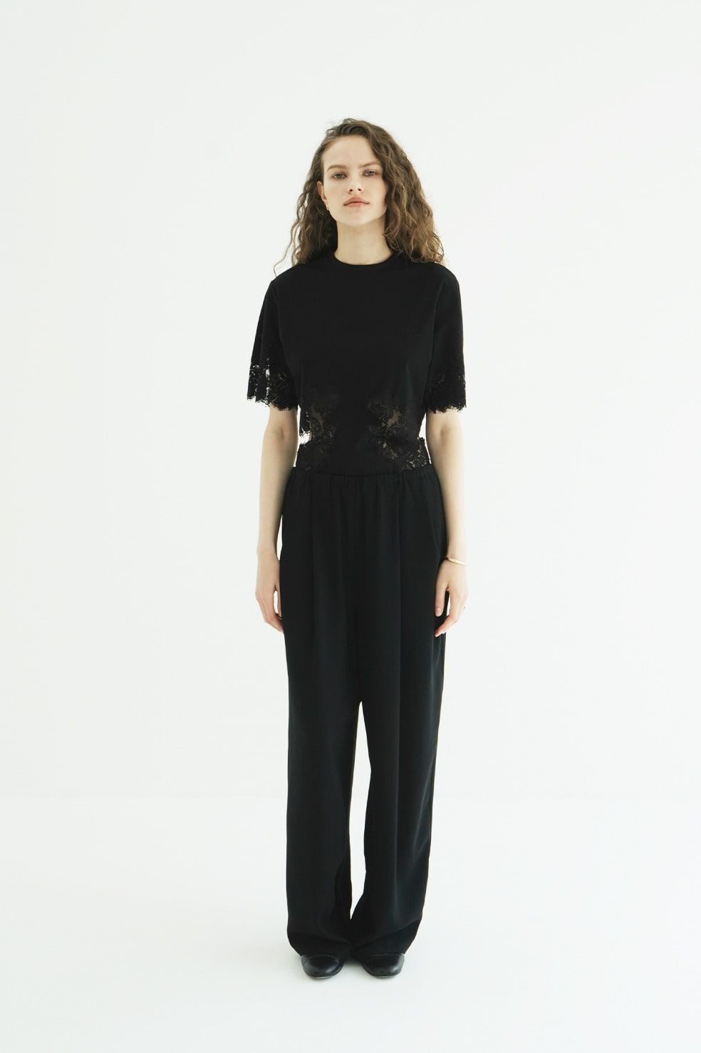 ドローストリングルーズタックパンツ - DRAWSTRING LOOSE TUCK PANTS(BLACK)
