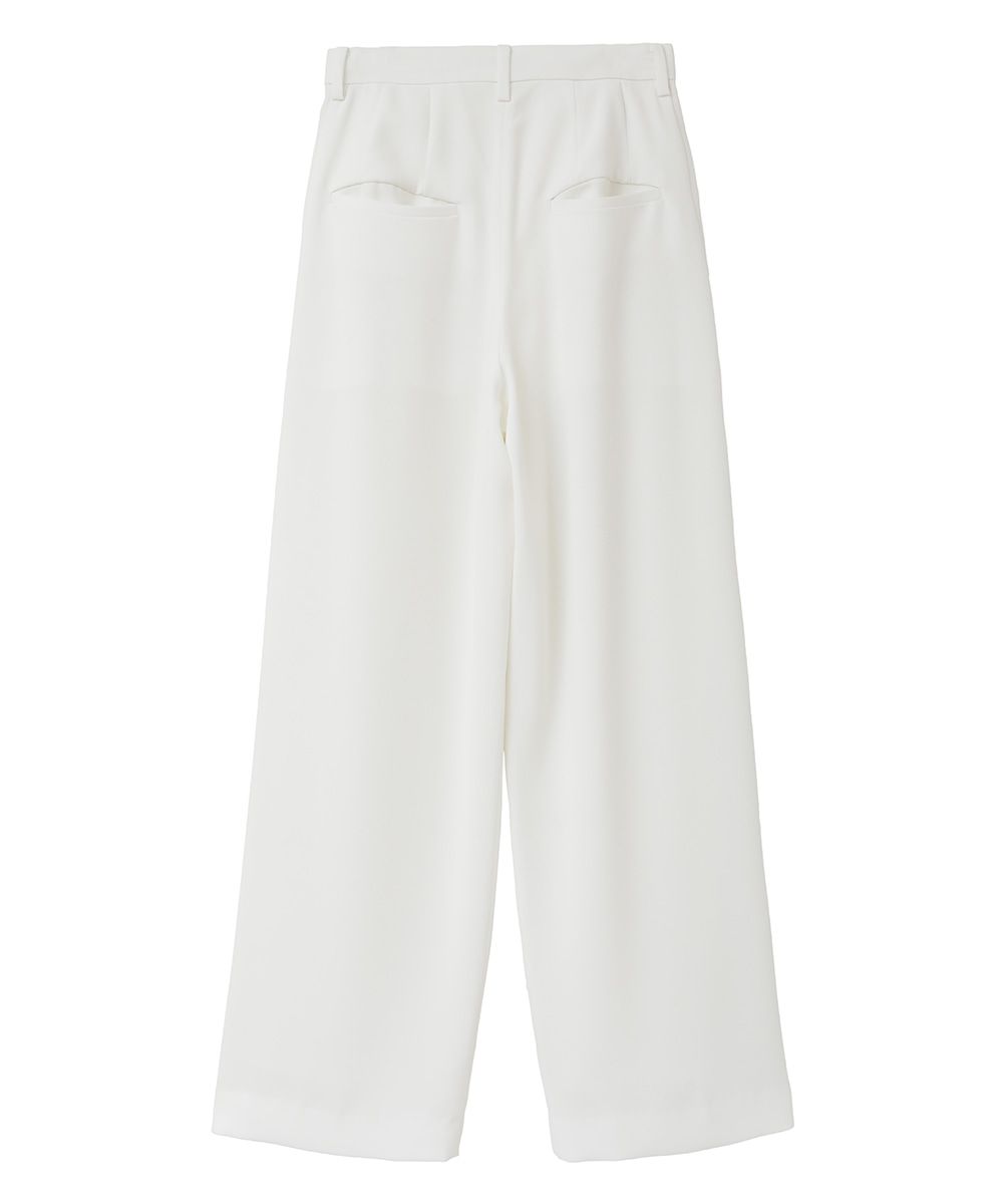 ベーシック タック パンツ - BASIC TUCK PANTS - WHITE