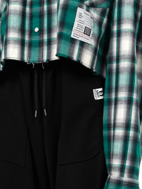 【レディース】フードコンバインドチェックシャツ | Hoodie Combine Checkered Shirt