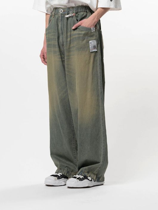 ライトデニム ワイドパンツ - Light Denim Wide Pants - LIGHT BLUE