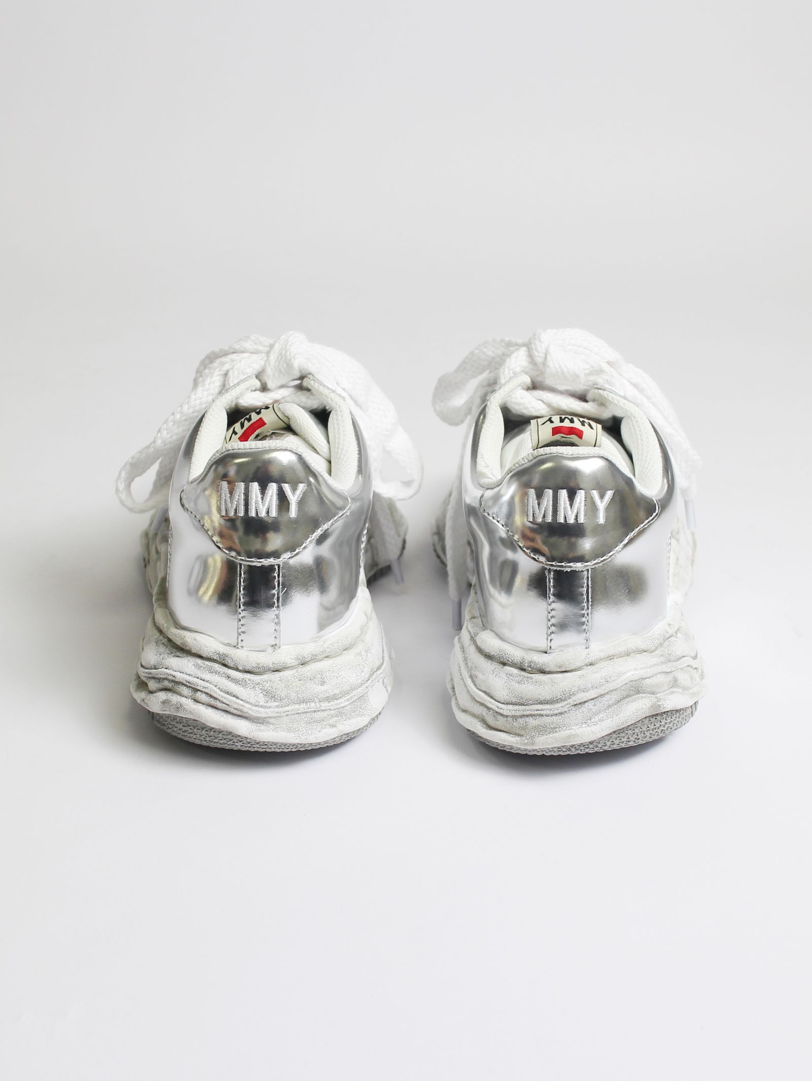 "WAYNE" OG DE Sole Leather Low-top Sneaker   A07FW706 - SILVER