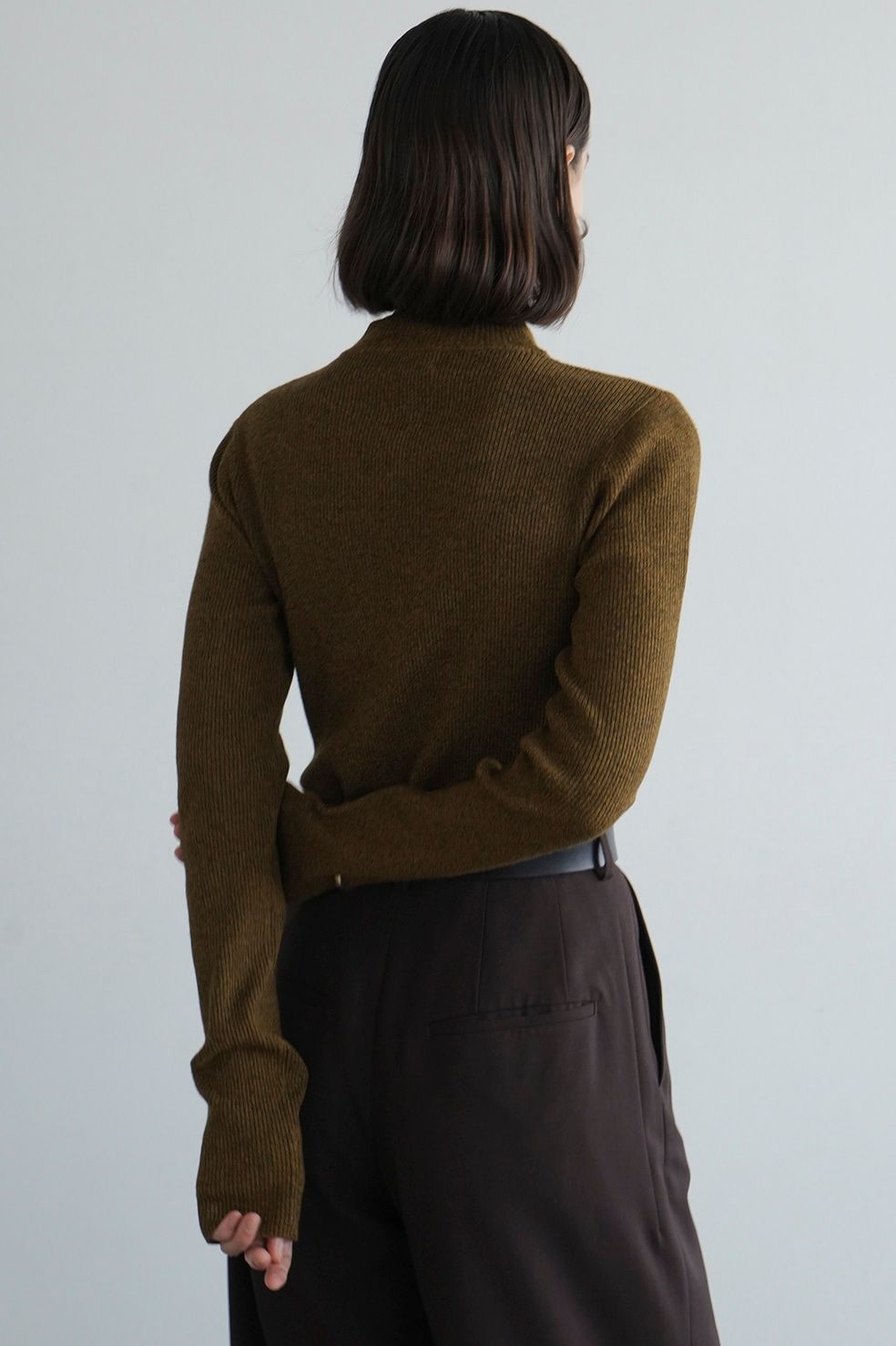【4色展開】 ハイネックリブニット - H/N RIB KNIT TOPS