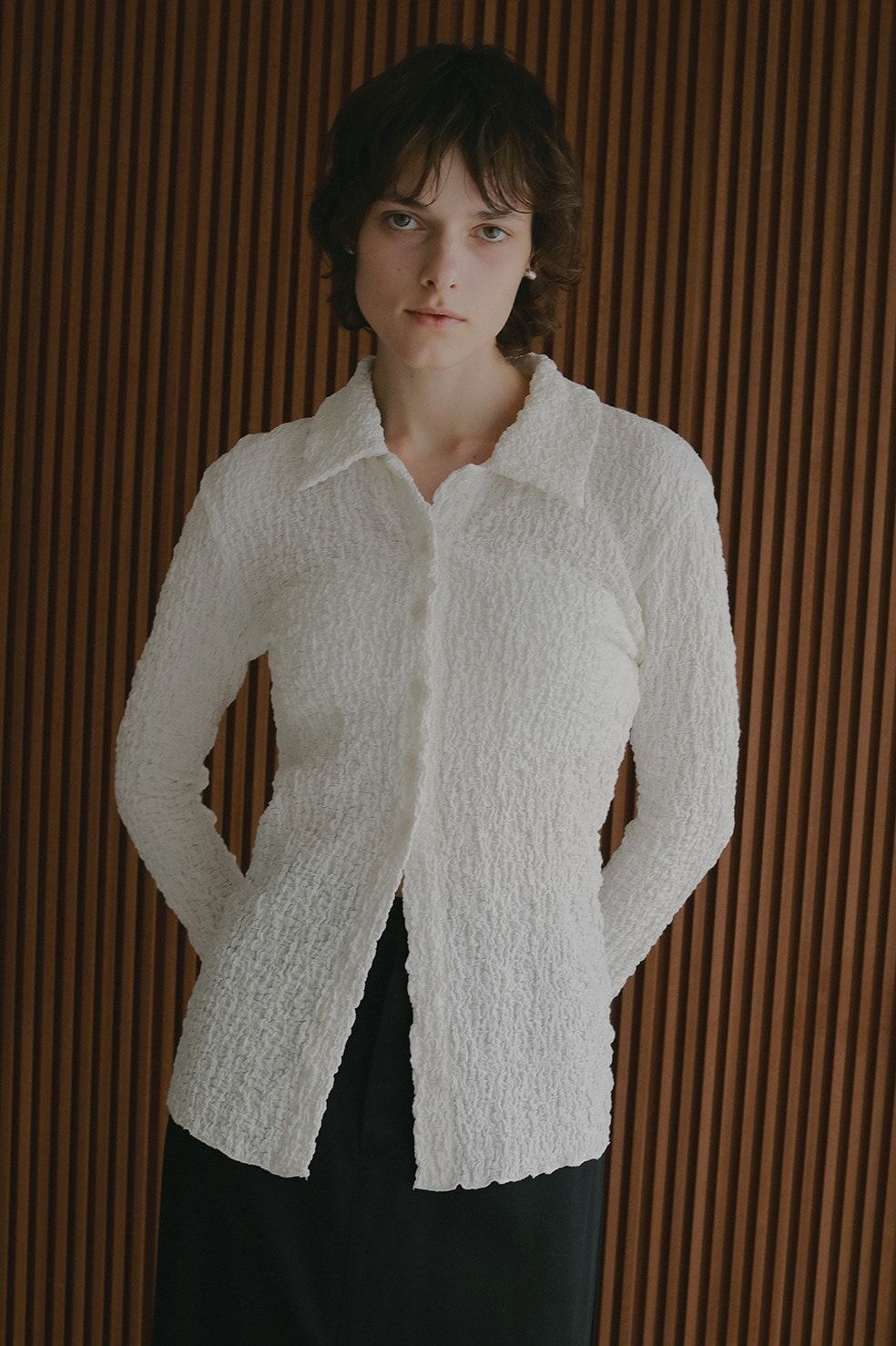 レースシャツトップス | LACE SHIRTS TOPS (WHITE)
