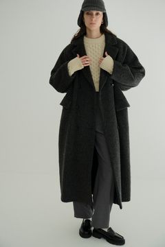 ダブルウール ロングコート - DOUBLE WOOL LONG COAT - GREY