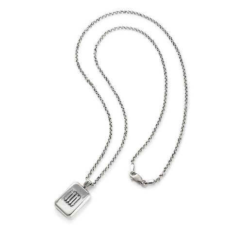 スクエアネックレス - INITIAL SQUARE NECKLACE SILVER