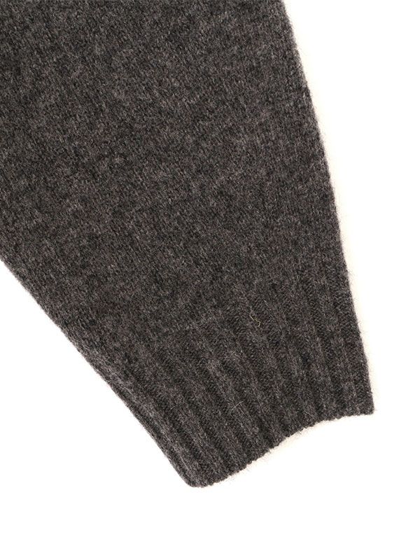 ミドルゲージVネックニットカーディガン  (GREY)