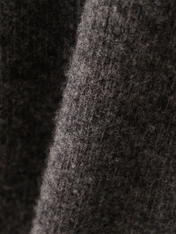 ミドルゲージVネックニットカーディガン  (GREY)