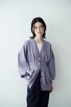 ウエスト シェイプ ドルマン カーディガン -  WAIST SHAPE DOLMAN CARDIGAN PURPLE
