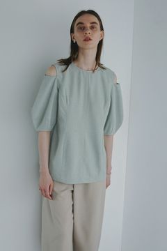 スラッシュショルダートップス - SLASH SHOULDER TOPS - MINT