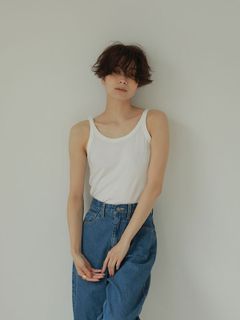 コットンアメスリタンクトップ - OFF WHITE