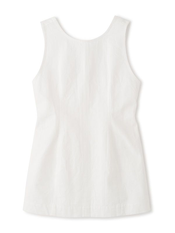 ワイドストラップシェイプトップス - WHITE