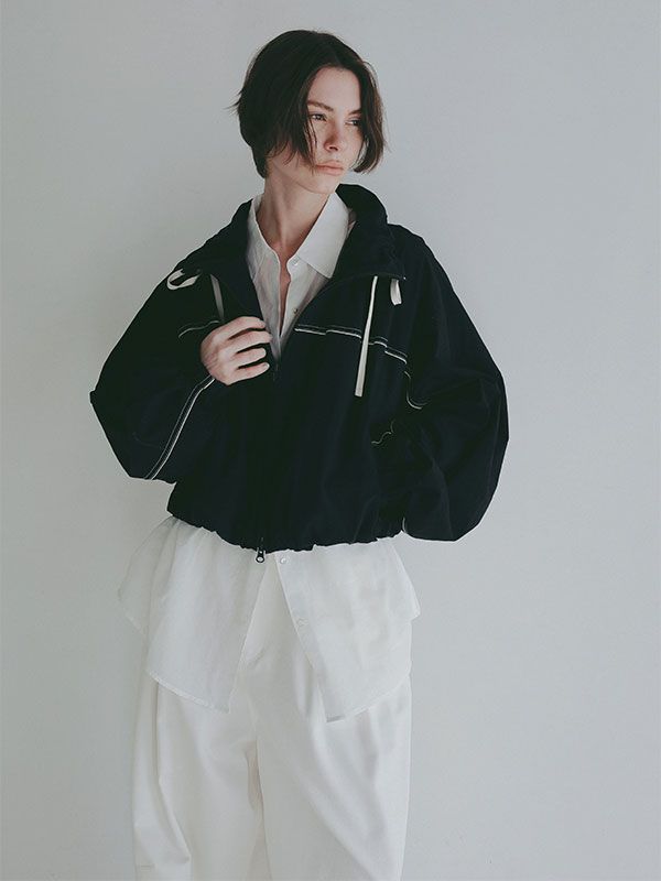 バルーンヘムコンビブルゾン (NAVY)