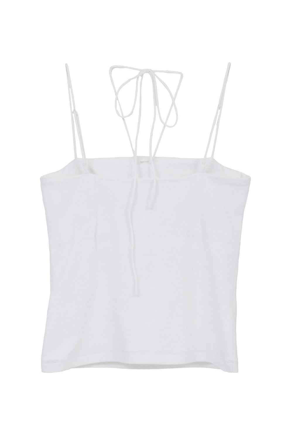ベアトップ -  THIN CORD HALTER NECK TOPS (WHITE)