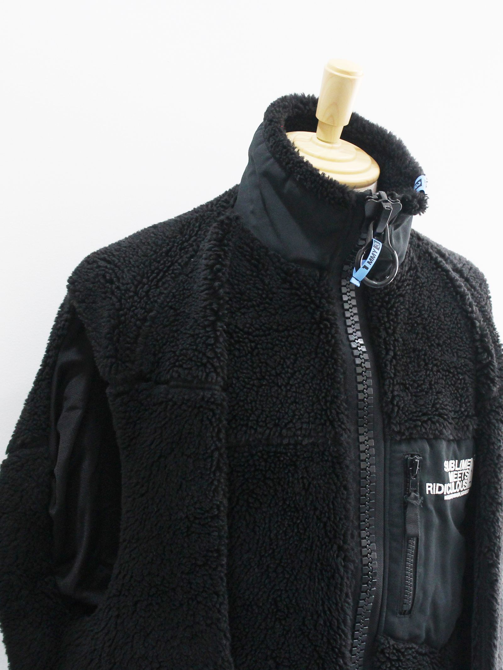 ホロー アウト ボアベスト - hollowed - out boa vest - BLACK