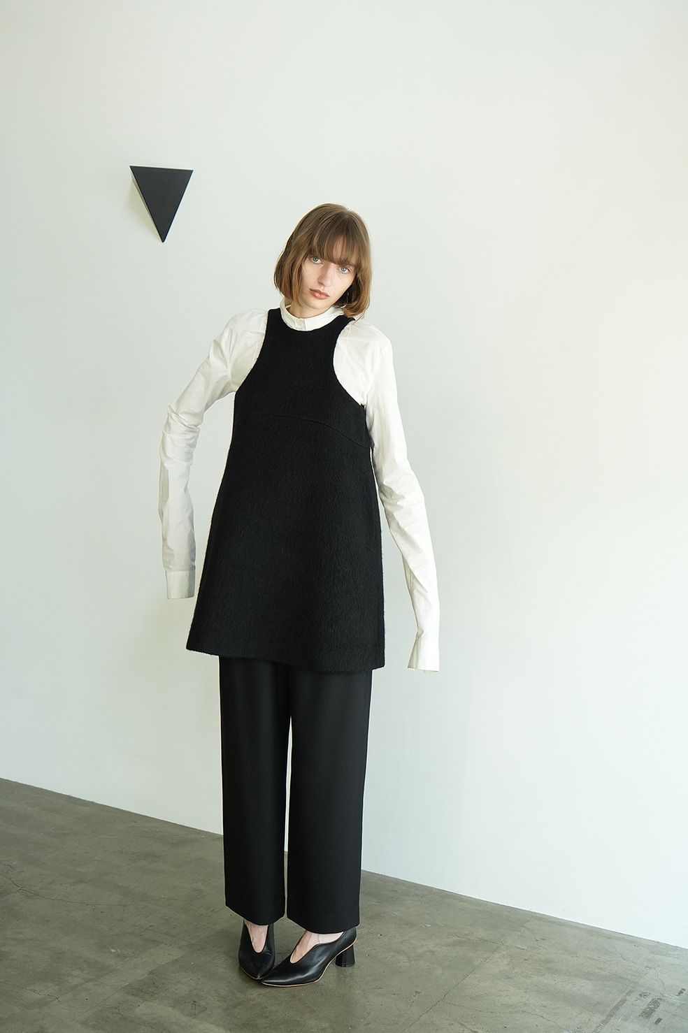 CLANE - ウールベーシックタックパンツ - WOOL BASIC TUCK PANTS