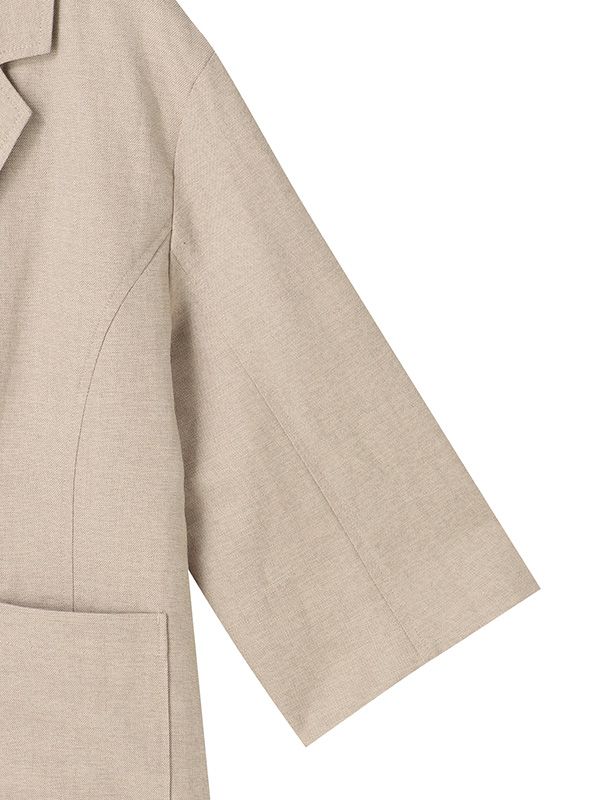 ETRE TOKYO - ハーフスリーブダブルブレストジャケット - BEIGE