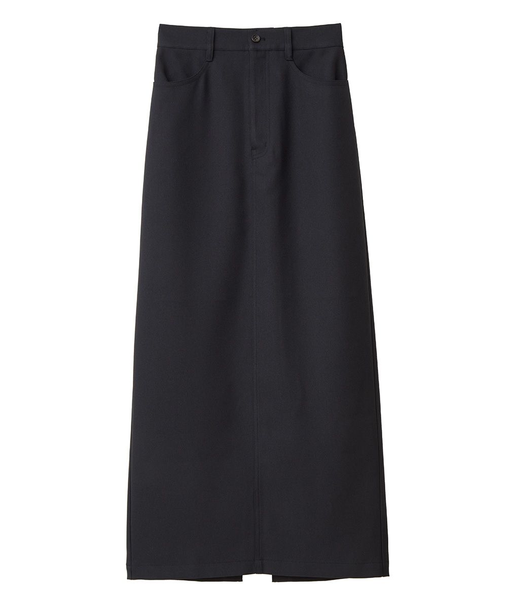 スカート ロング スカート  - STRAIGHT LONG SKIRT - BLACK