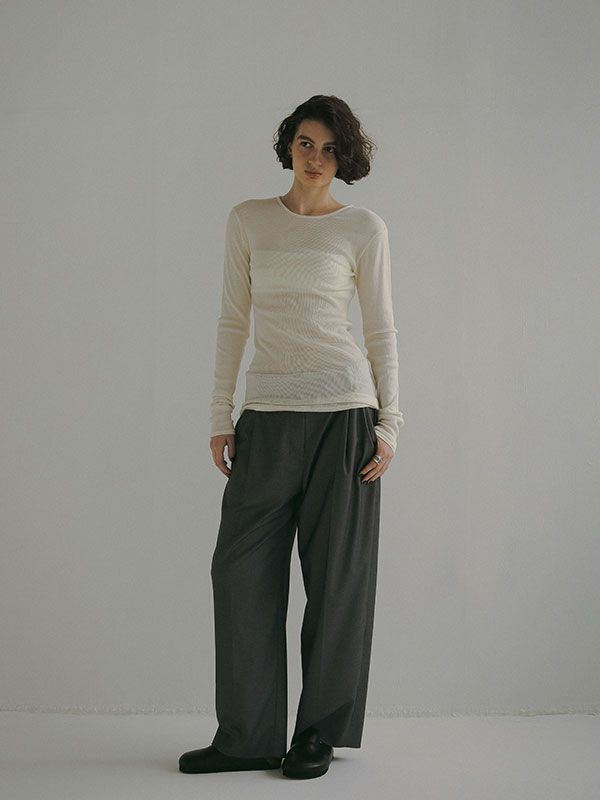 DEPENDREシアーロンTee / カットソー （IVORY）
