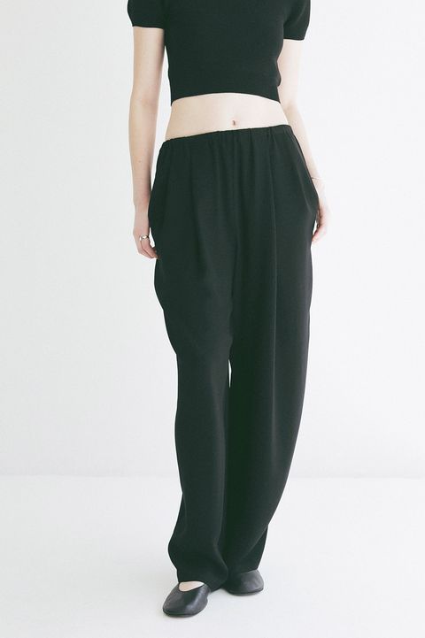 ドローストリングルーズタックパンツ - DRAWSTRING LOOSE TUCK PANTS (BLACK)