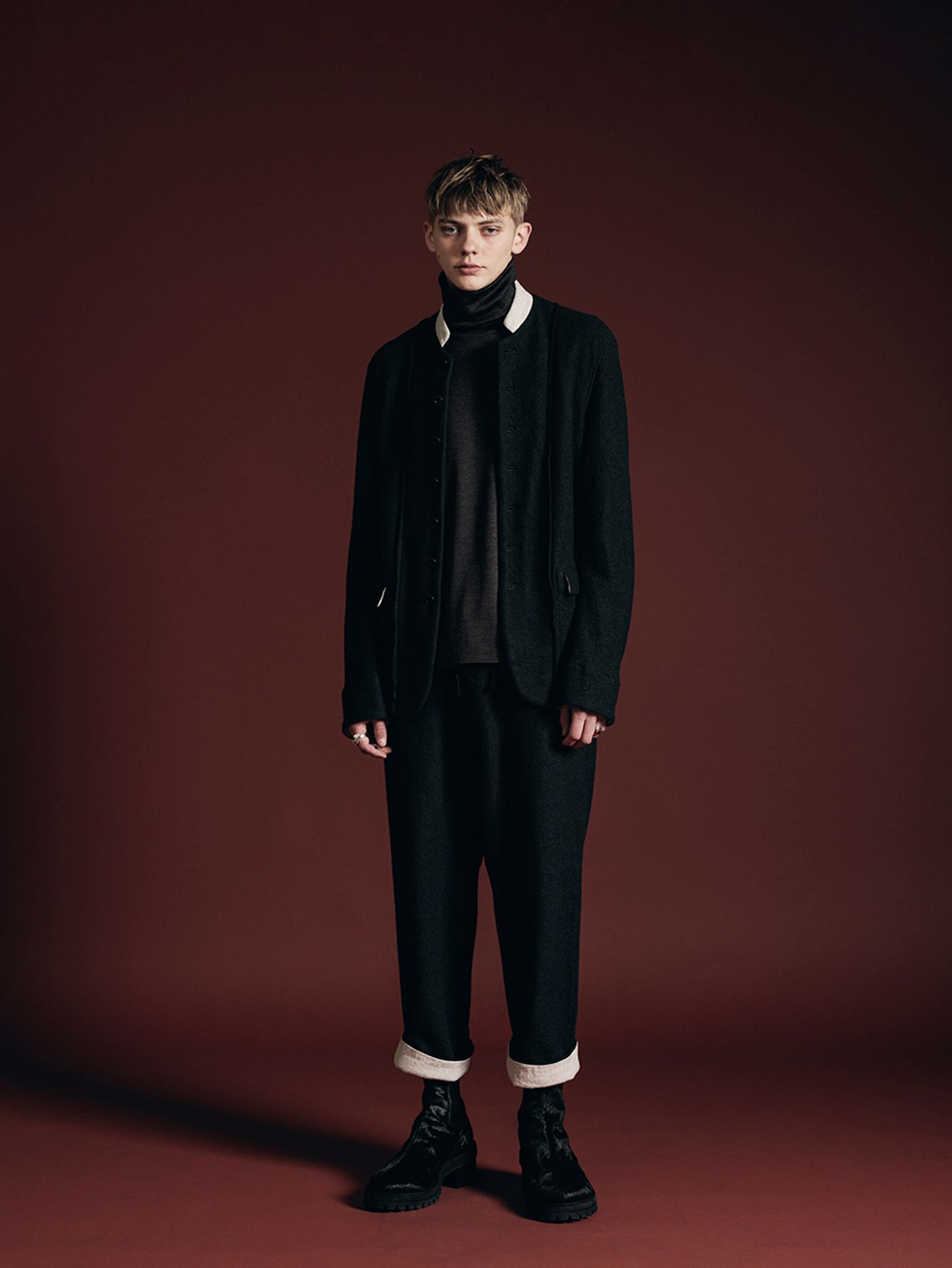 クロップド トラウザーズ - fulling cropped trousers VI-3637-04 - A-BLACK