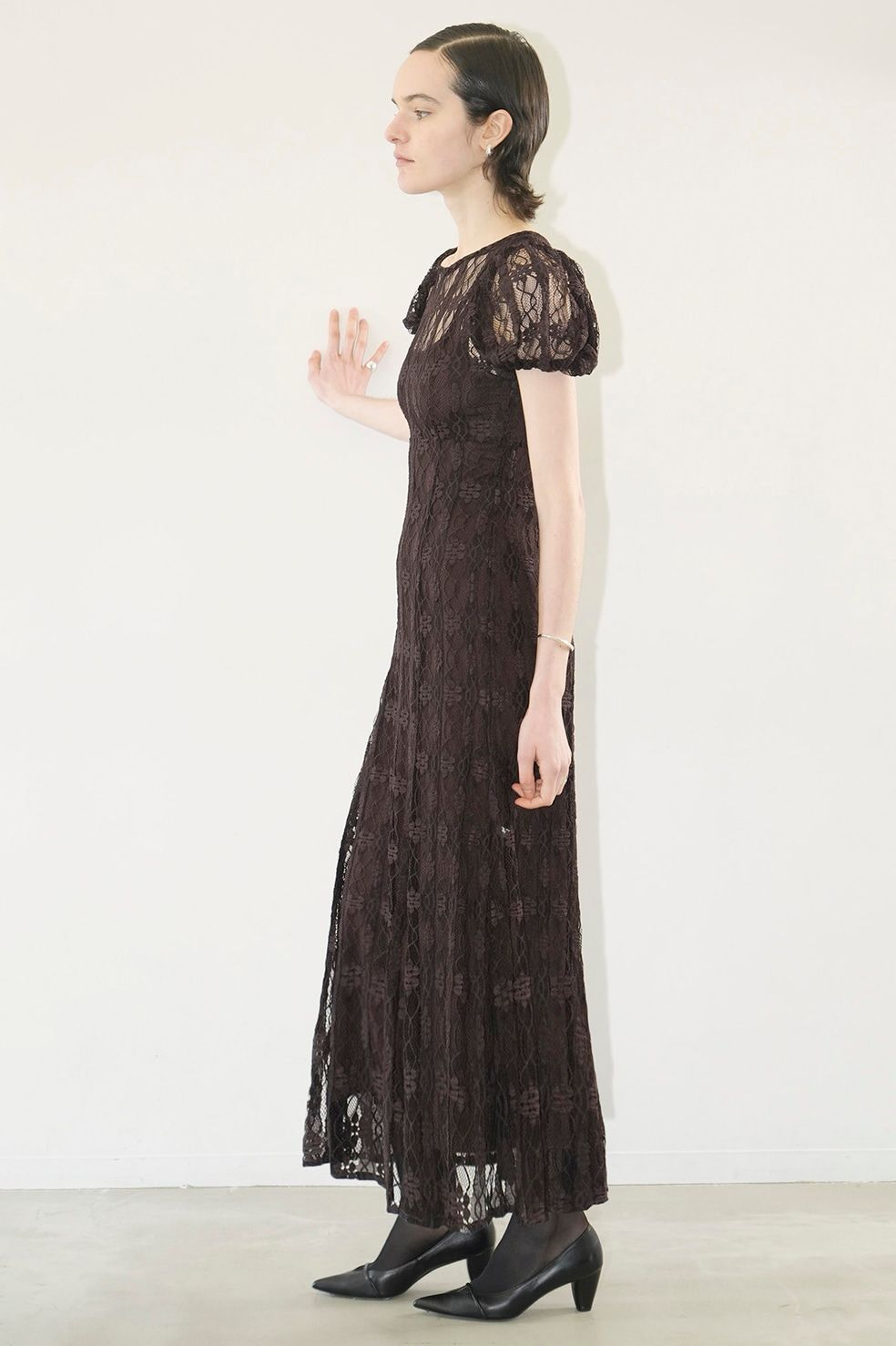 スーツ・フォーマル・ドレス CLANE LACE MINI PUFF SLEEVE ONEPIECE 0 CLANE - レース ミニパフ ワンピース - LACE MINI PUFF SLEEVE