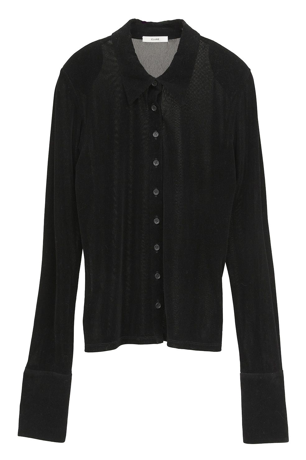 チュールフロッキーシャツ | TULLE FLOCKY SHIRTS (BLACK)