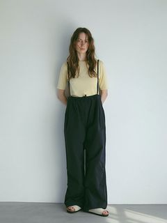 デザインストラップボリュームサスパンツ - NAVY