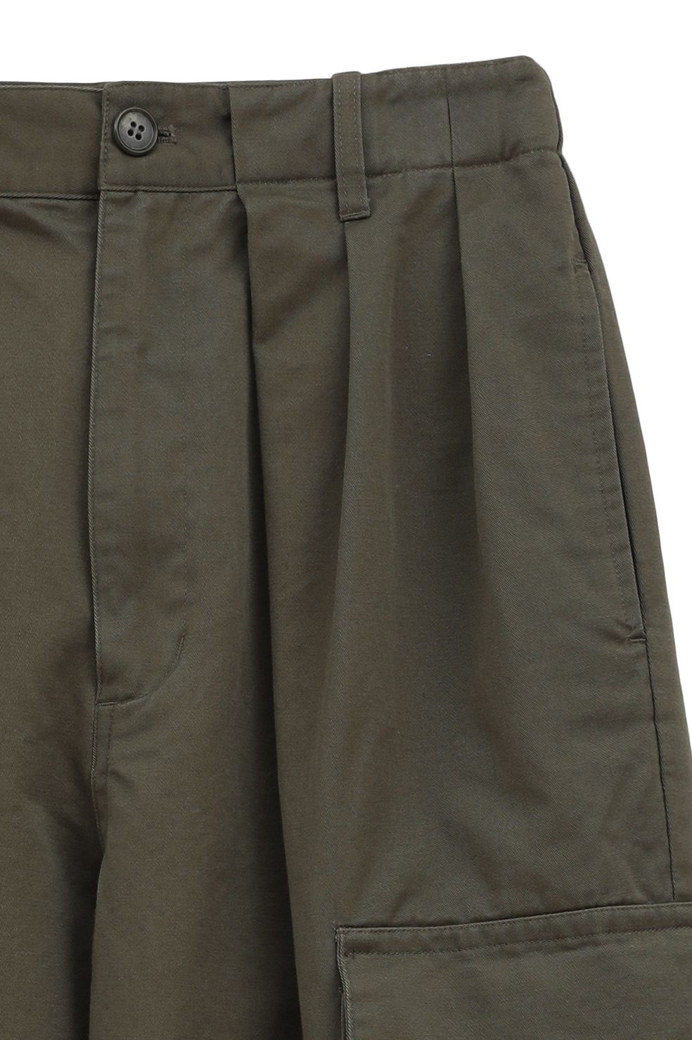 ワイドタックワークパンツ - WIDE TUCK WORK PANTS -  KHAKI
