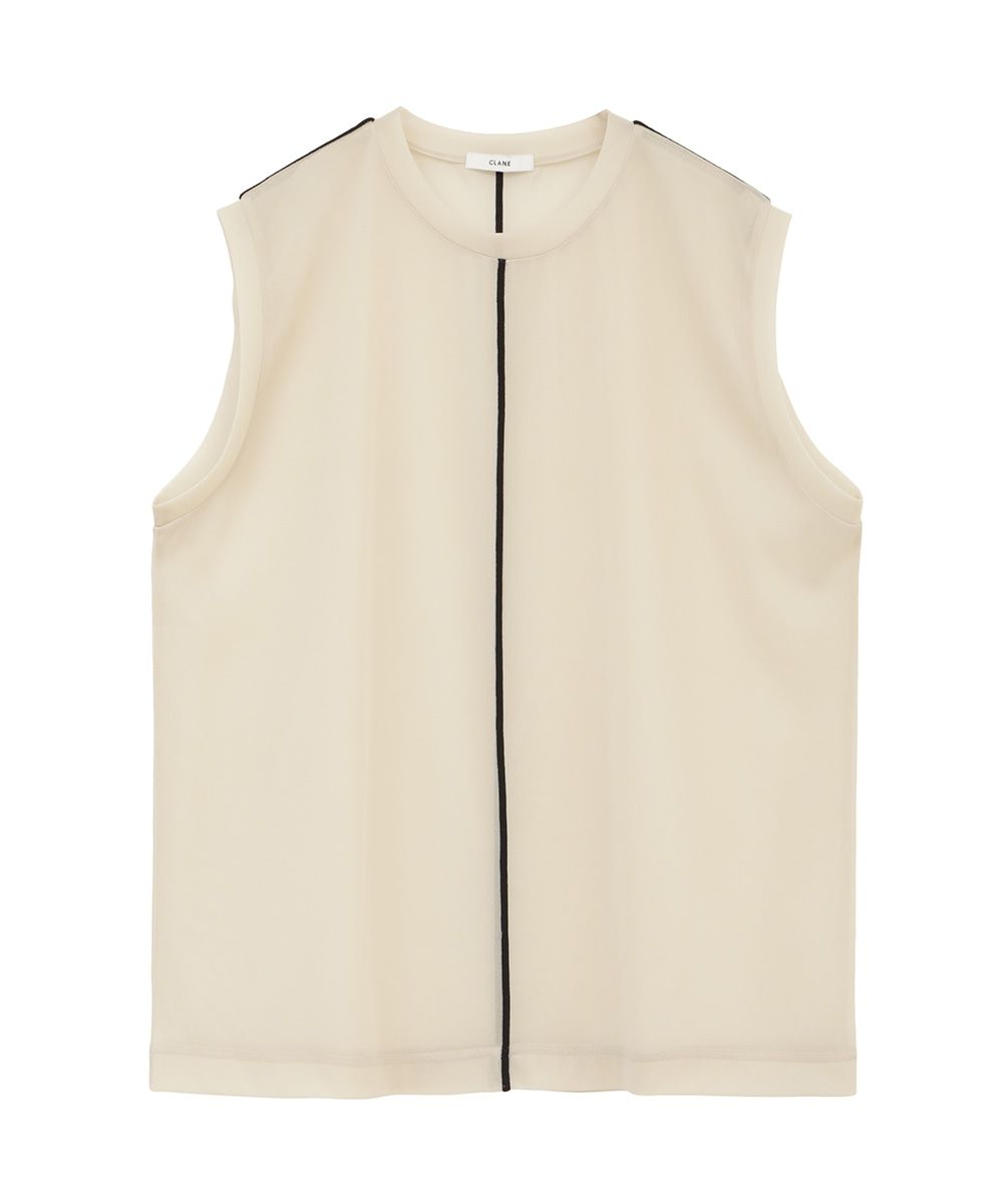 CLANE - LINE SHEER N/S TOPS - IVORY | ADDICT WEB SHOP