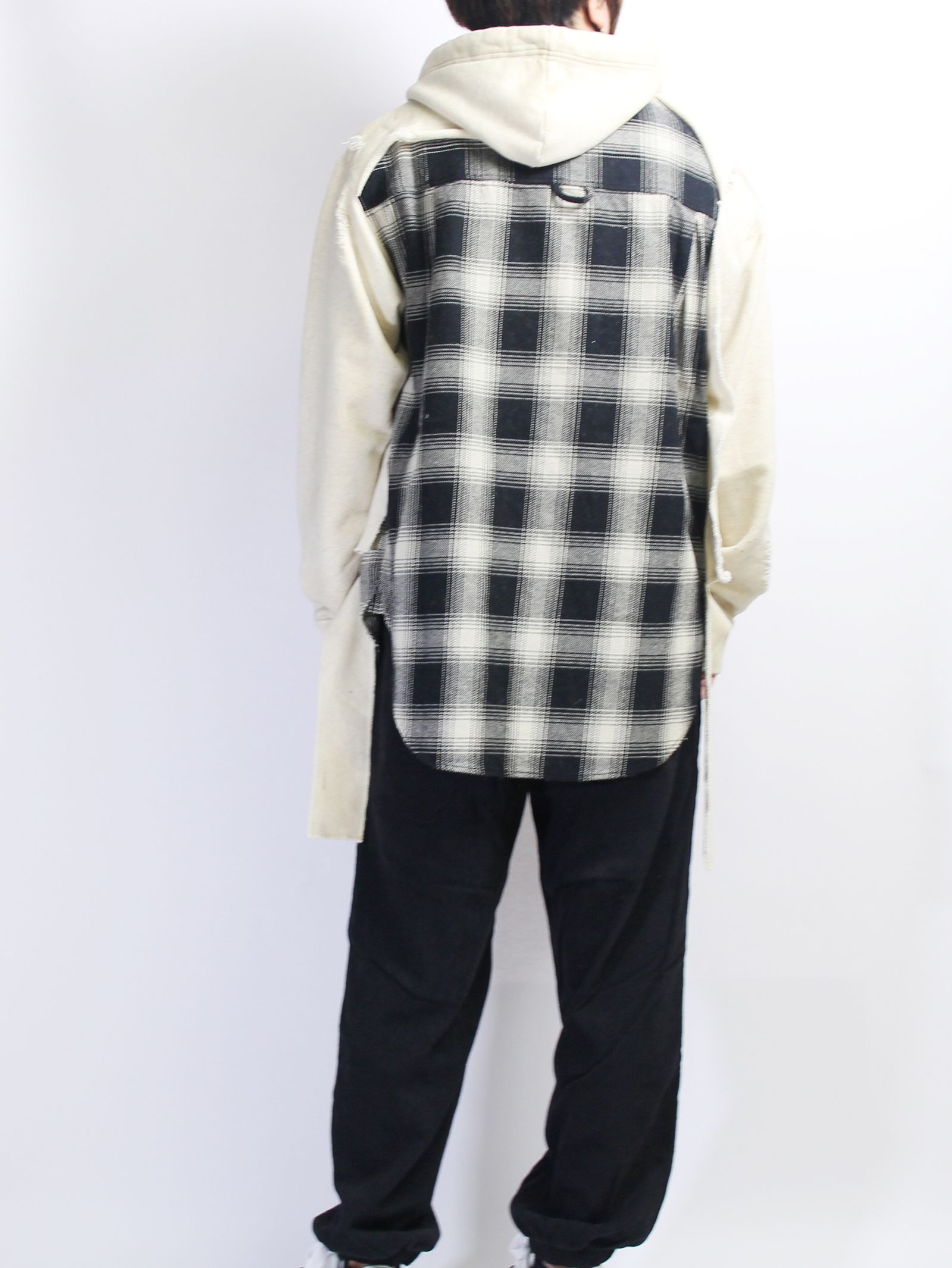 シャツコンバインド フーディー - Shirt Combined Hoodie WHITE