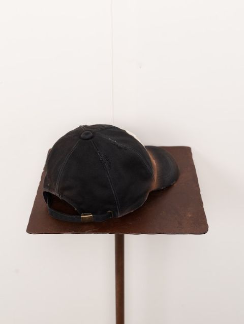 ”KMY”Distressed Cap - ベースボールキャップ - BLACK
