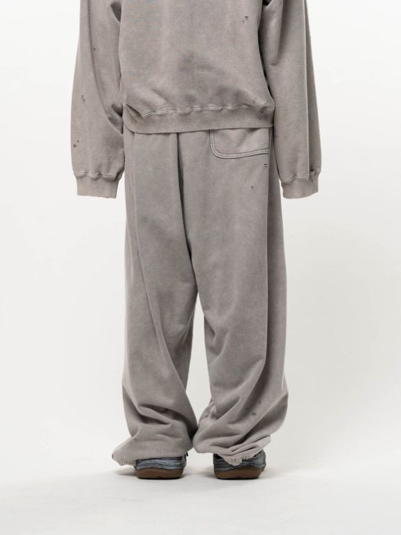 ブリーチド スウェット パンツ - Bleached Sweat Pants (KHIKI)