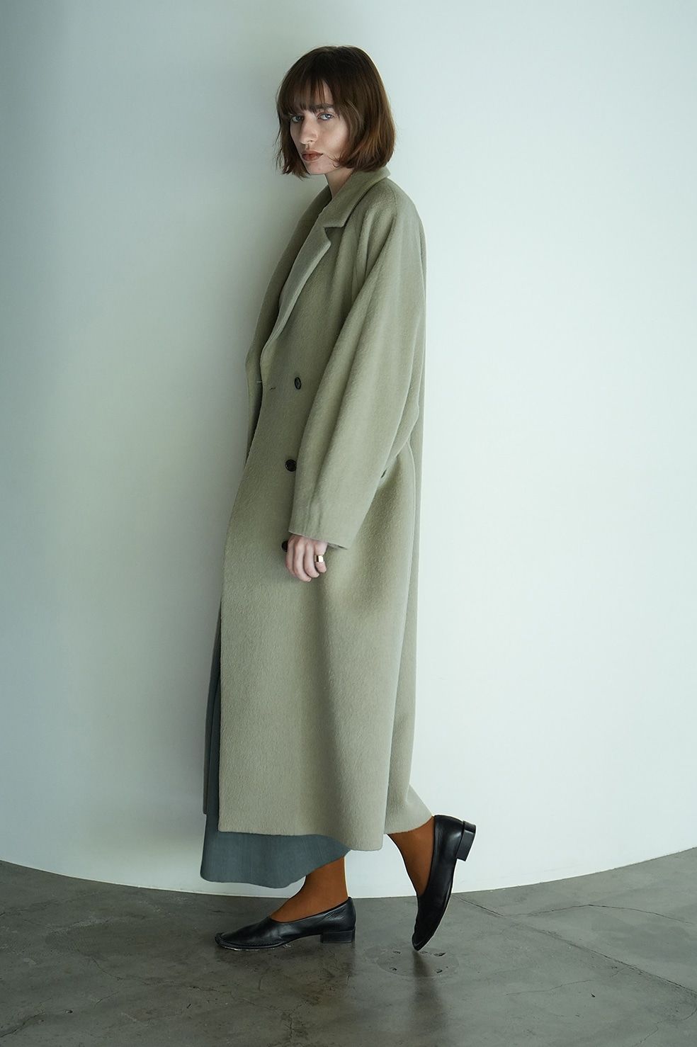 CLANE - ダブルウールロングコート - DOUBLE WOOL LONG COAT - MINT