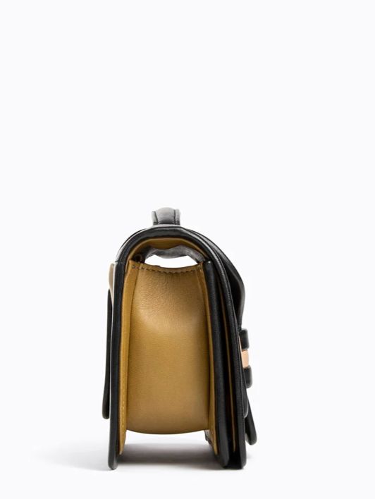 アルファ ハンドバッグ - ALPHA BAG - OLIVE-BEIGE -BLACK