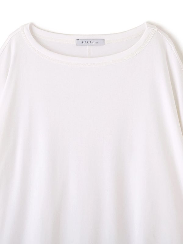 【4月下旬入荷】 ボートネックカフスロンTee  (WHITE）