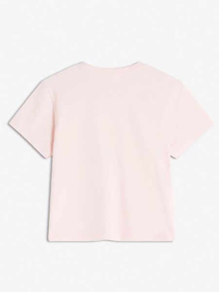 【レディース】 ベイビー フォックス パッチ ベイビー Tシャツ ピンク 半袖 コットン100％ ボクシーフィット カジュアル ストリート シンプル おしゃれ