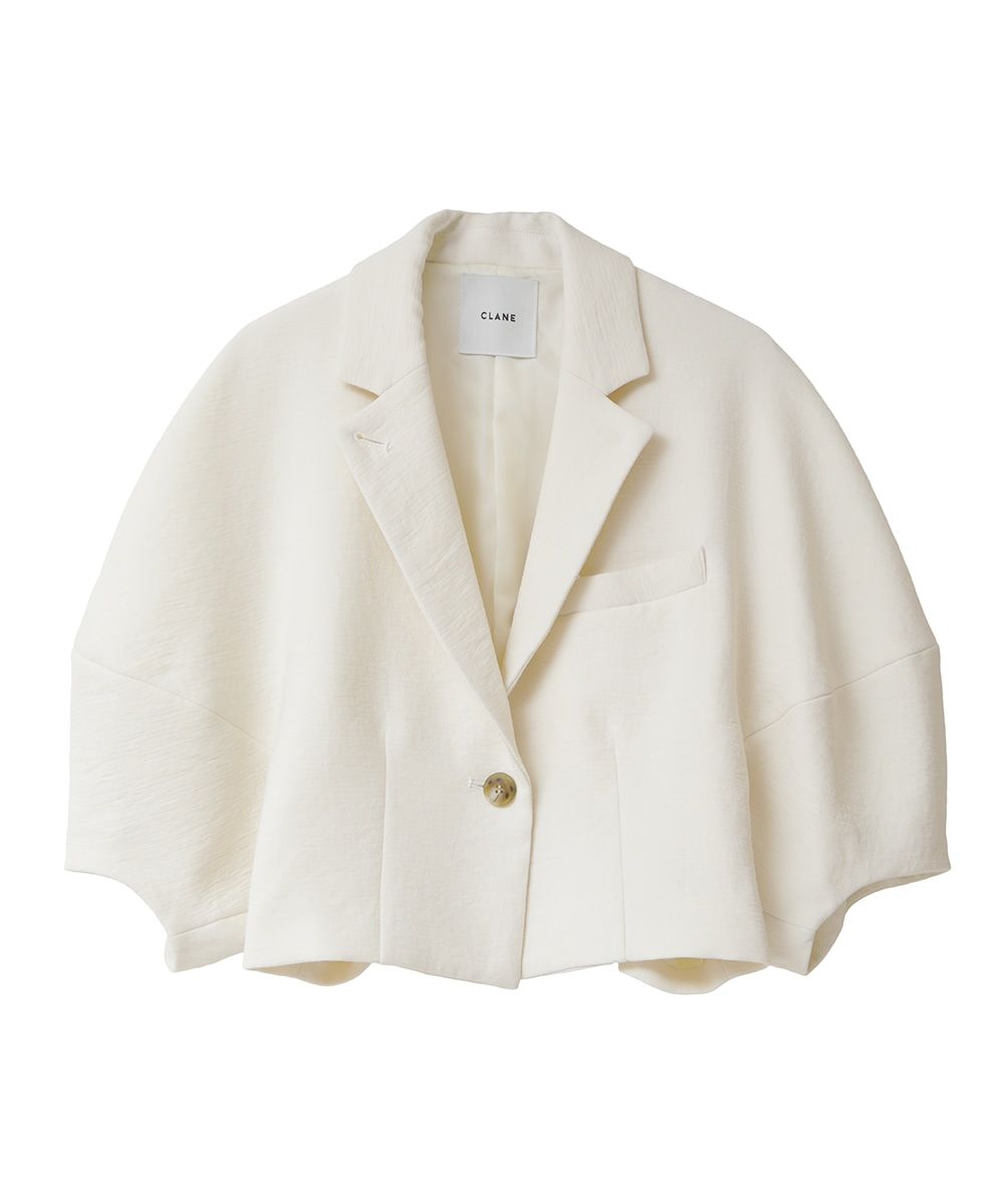 CLANE - LANTERN SLEEVE JACKET - WHITE