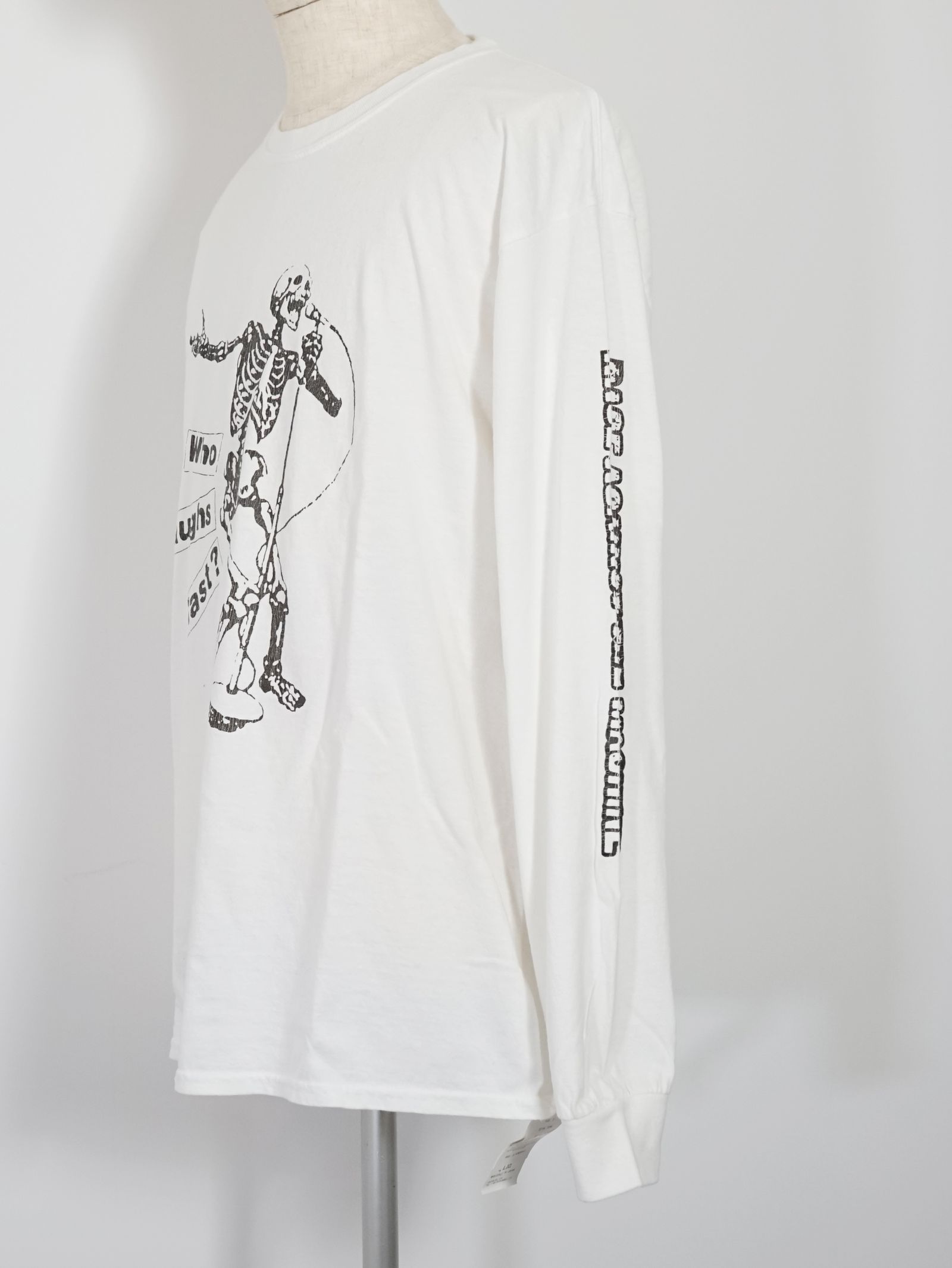 RATMコラボ プリントTシャツ ロンT  - RATM LAUGHS LAST TEE - WHITE