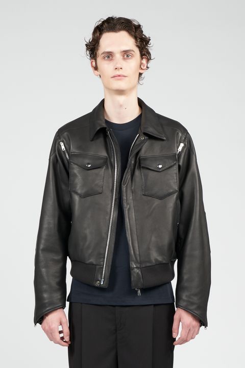 オーバーサイズ フィット レザージャケット - New Wave A-2 Flight Bomber JK