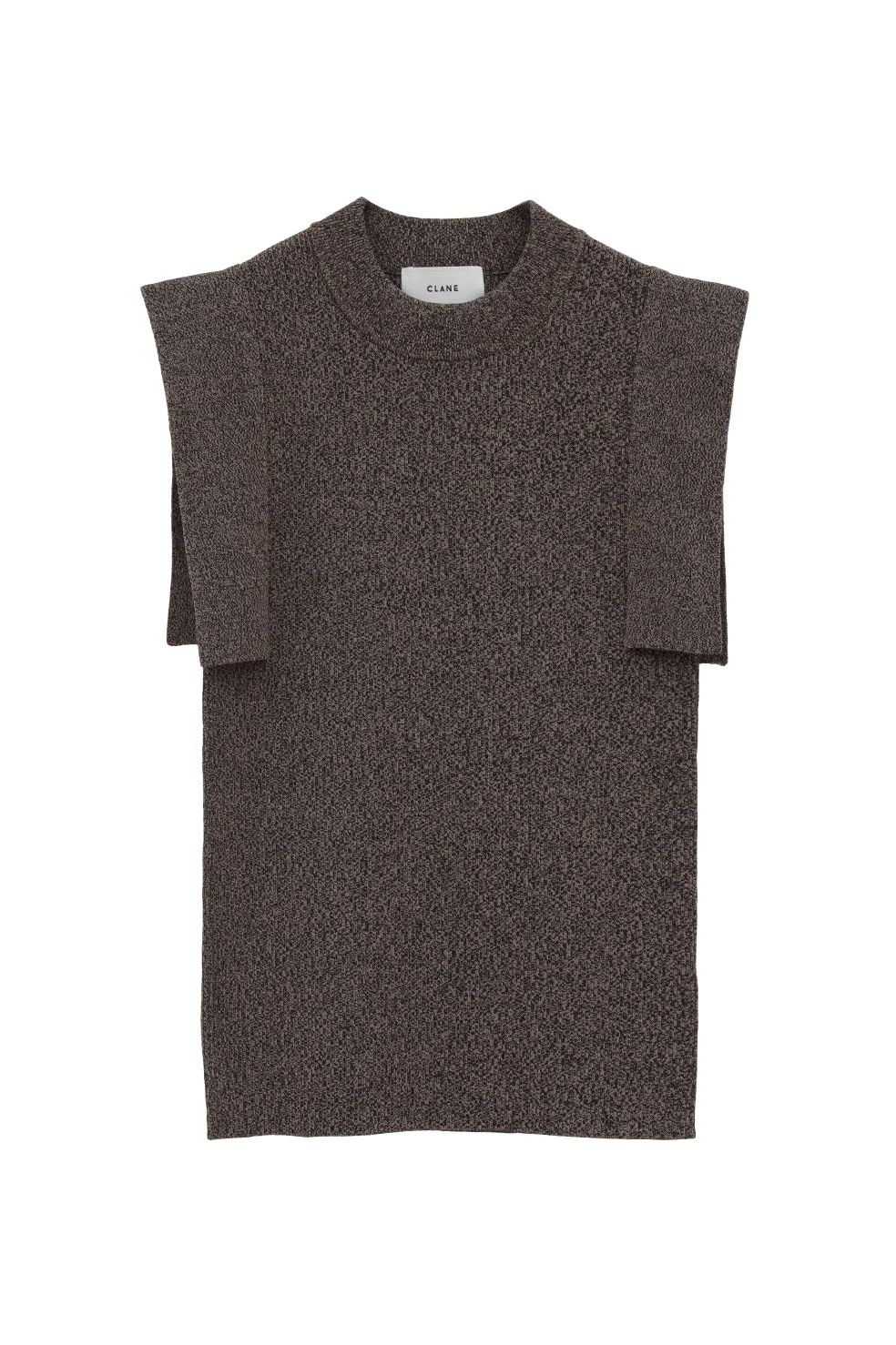 CLANE トップス スクエアスリーブニットブラック CLANE - スクエアスリーブニットトップス | SQUARE SLEEVE KNIT