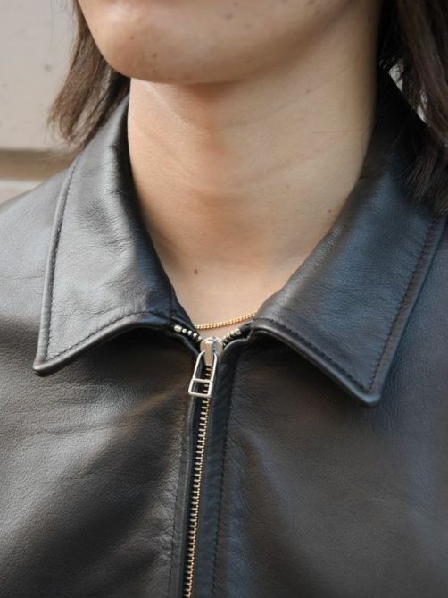 【26SS】レザードリズラーブルゾン -  LEATHER DRIZZLER JACKET - BLACK