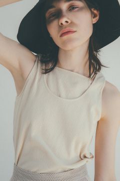 レイヤードアメリカンタンクトップ - LAYERD AMERICAN TANK TOP IVORY