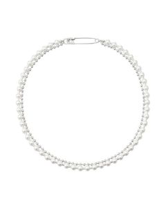 Safety Pin Necklace - セーフティピン ネックレス - WHITE