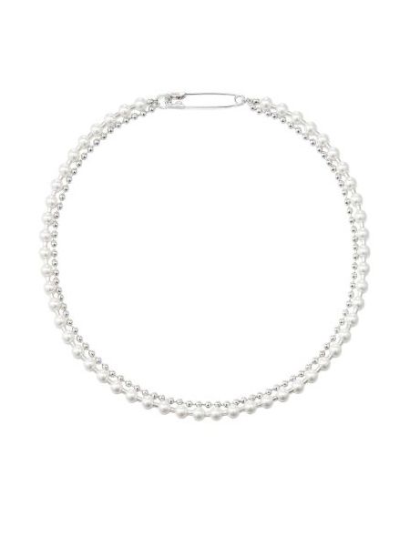 Safety Pin Necklace - セーフティピン ネックレス - WHITE